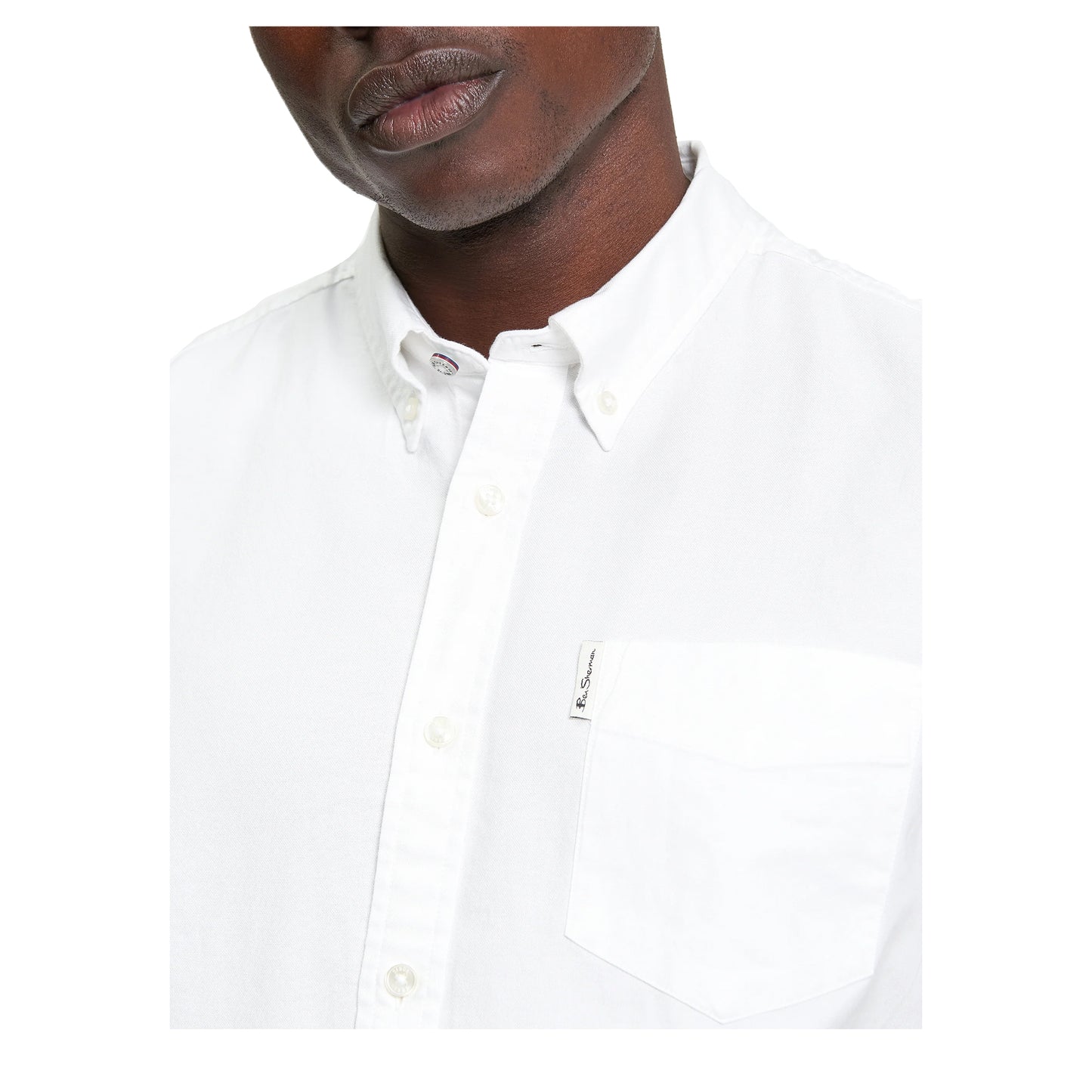 White - Side - Ben Sherman Mens Signature Oxford Short-Sleeved Shirt