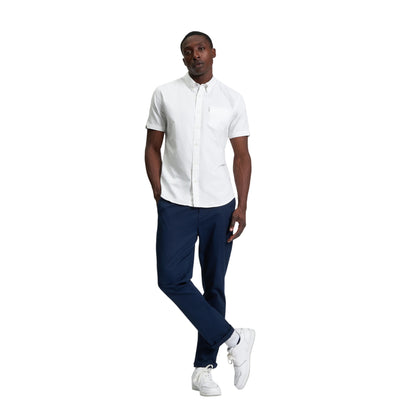 White - Lifestyle - Ben Sherman Mens Signature Oxford Short-Sleeved Shirt