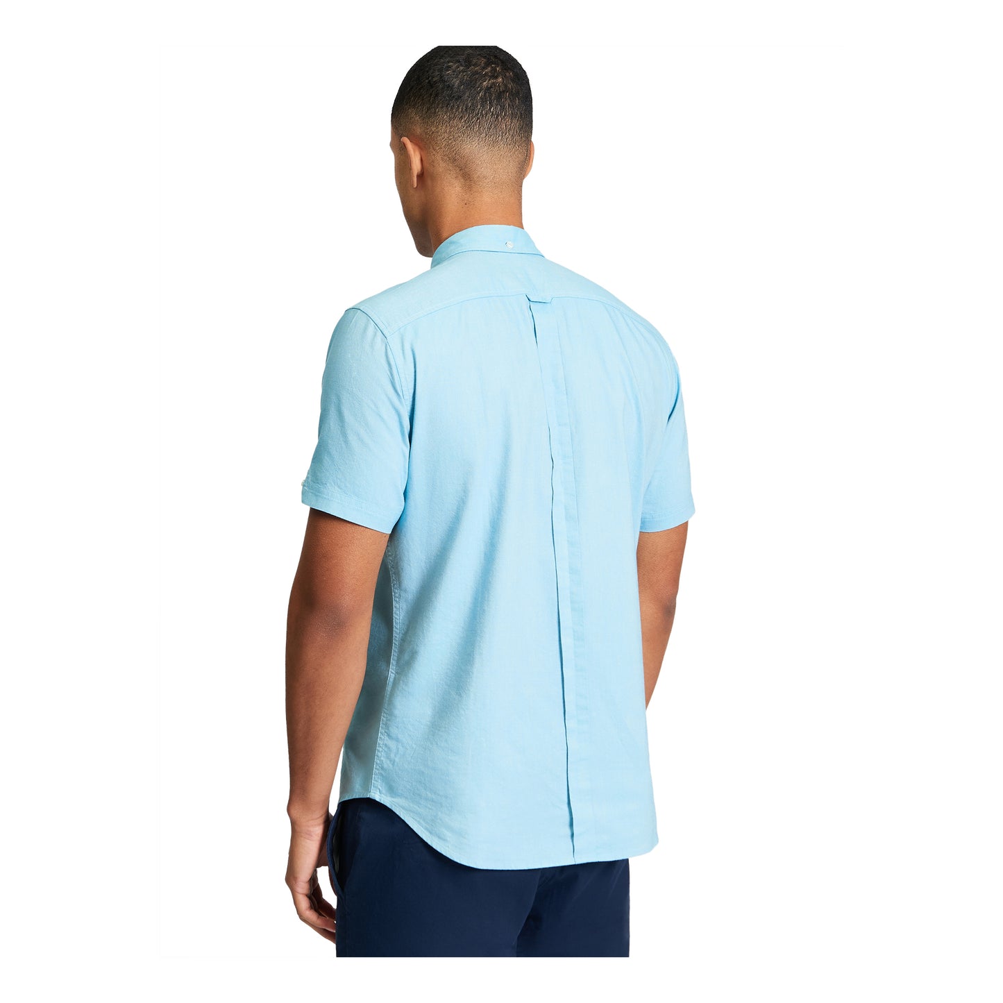 Blue - Side - Ben Sherman Mens Signature Oxford Short-Sleeved Shirt