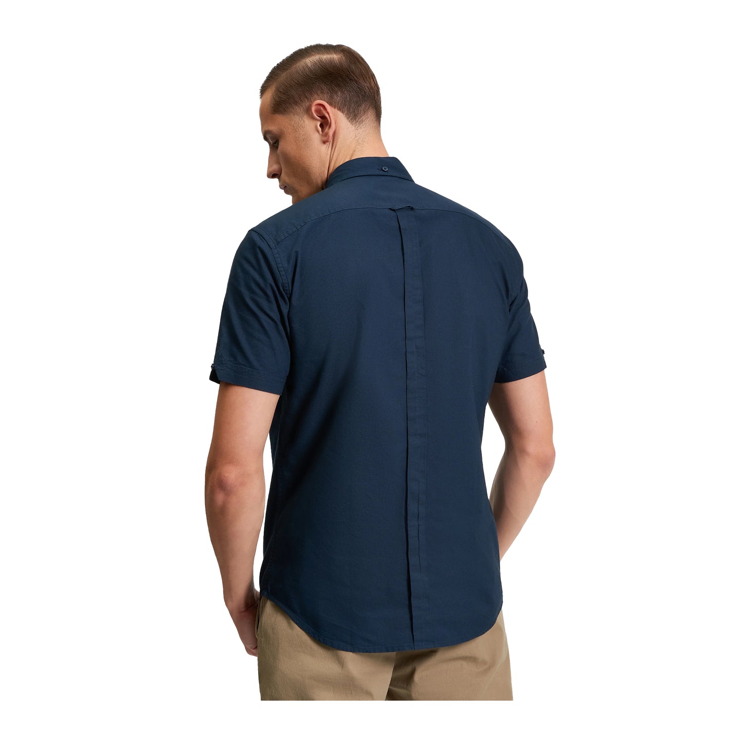 Dark Navy - Back - Ben Sherman Mens Signature Oxford Short-Sleeved Shirt