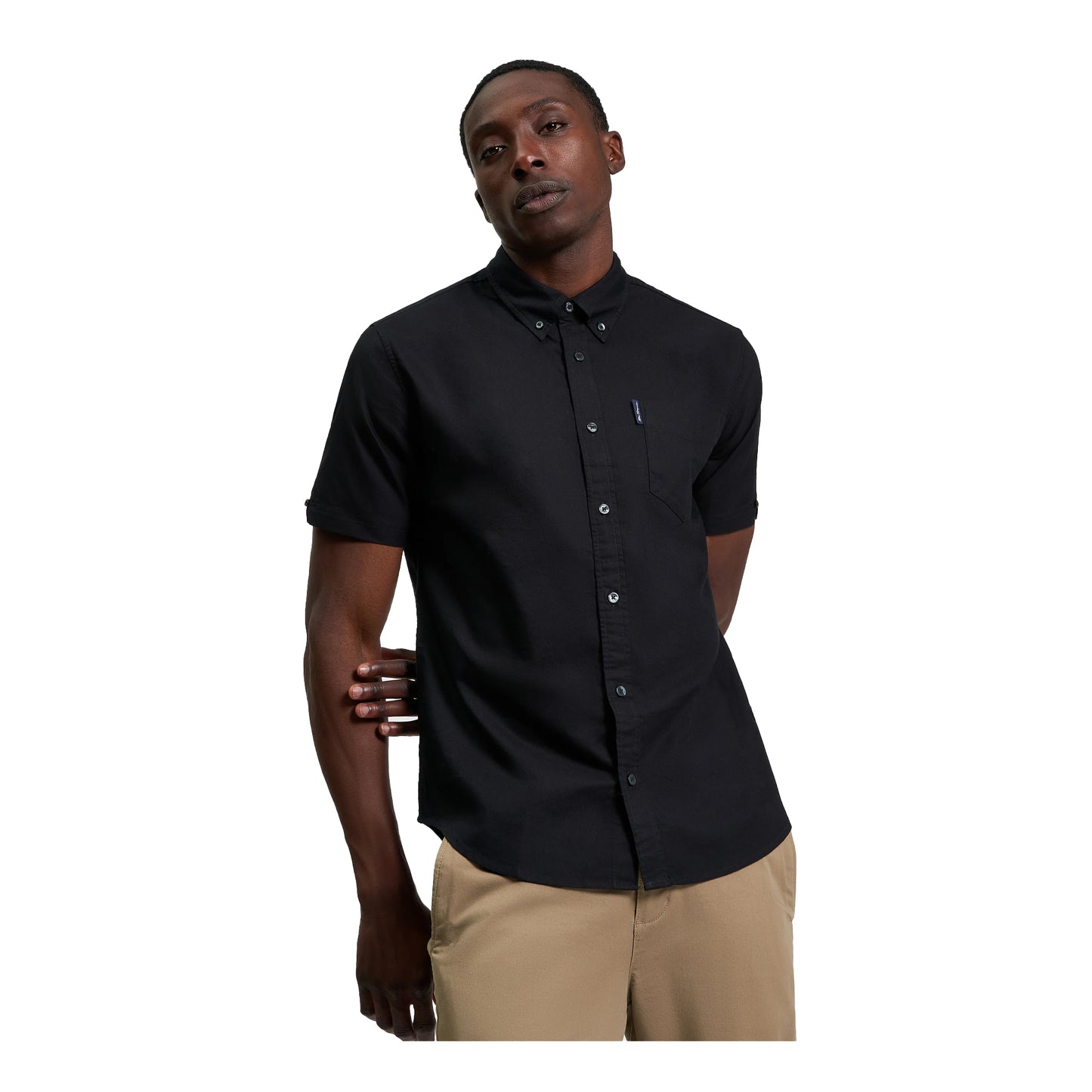 Black - Front - Ben Sherman Mens Signature Oxford Short-Sleeved Shirt