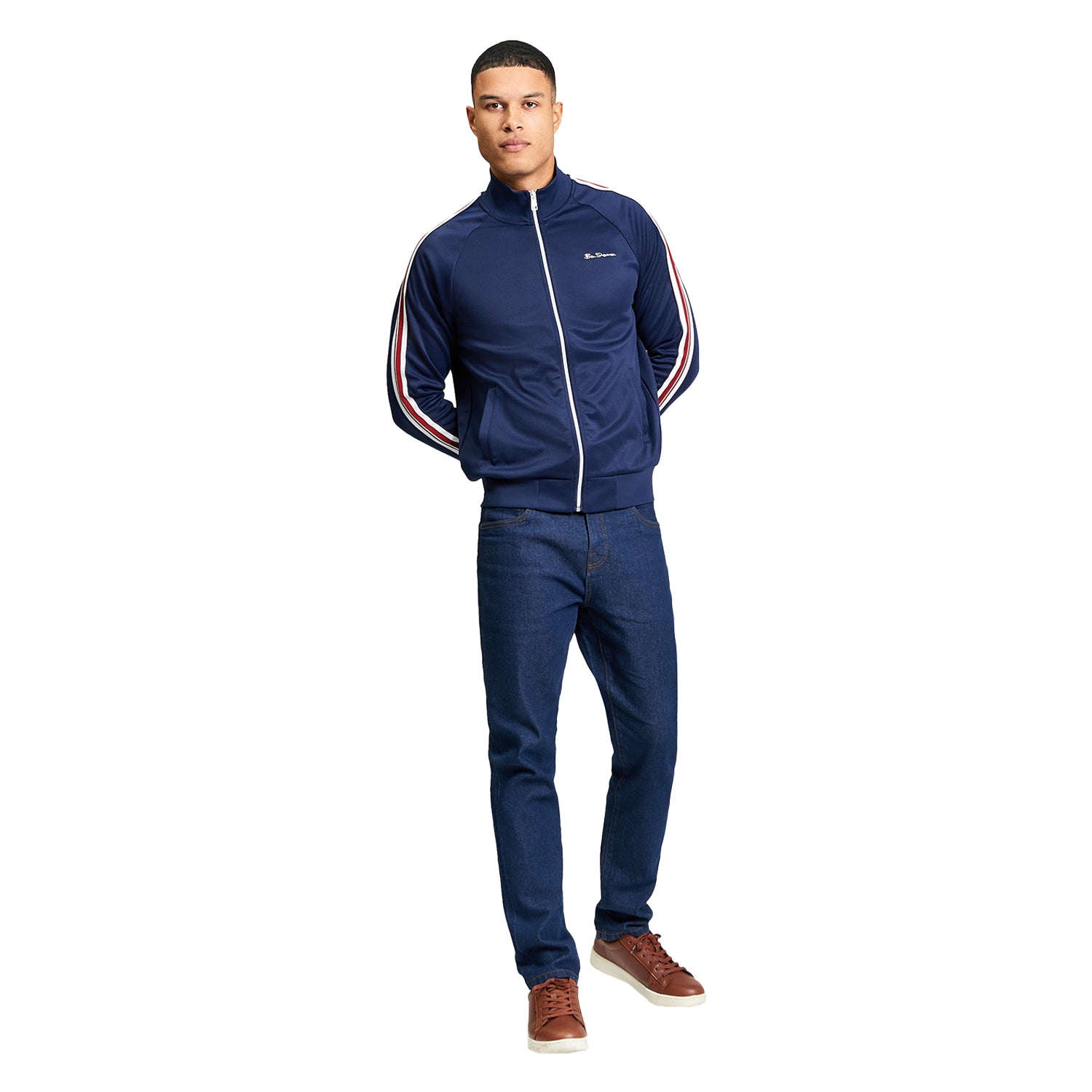 Dark Navy - Lifestyle - Ben Sherman Mens House Taped Track Top