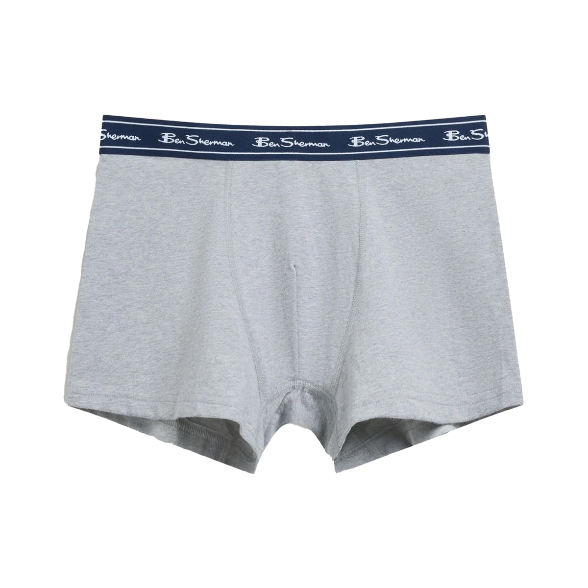 Grey - Side - Ben Sherman Mens Signature Striped Modern Boxer Shorts (Pack of 3)