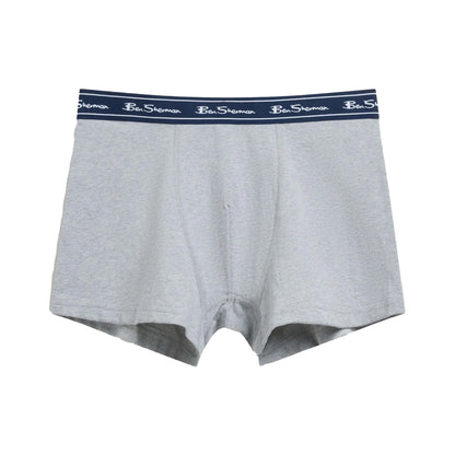 Grey - Side - Ben Sherman Mens Signature Striped Modern Boxer Shorts (Pack of 3)