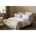 White - Front - Belledorm Waffle Weave Cotton Cover Set