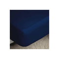 Navy - Back - Belledorm 200 Thread Count Egyptian Cotton Fitted Sheet