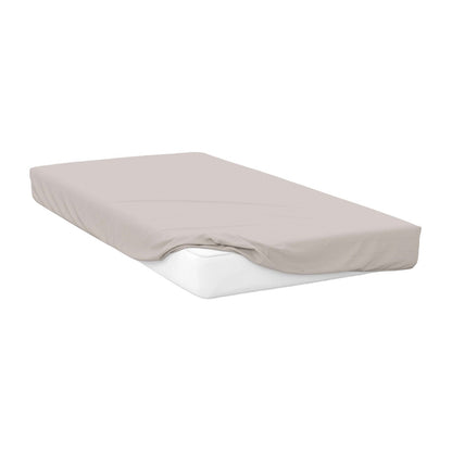 Oyster - Front - Belledorm 200 Thread Count Egyptian Cotton Deep Fitted Sheet