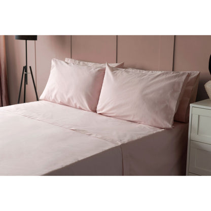 Blush - Front - Belledorm 200 Thread Count Cotton Percale Ultra Deep Fitted Sheet