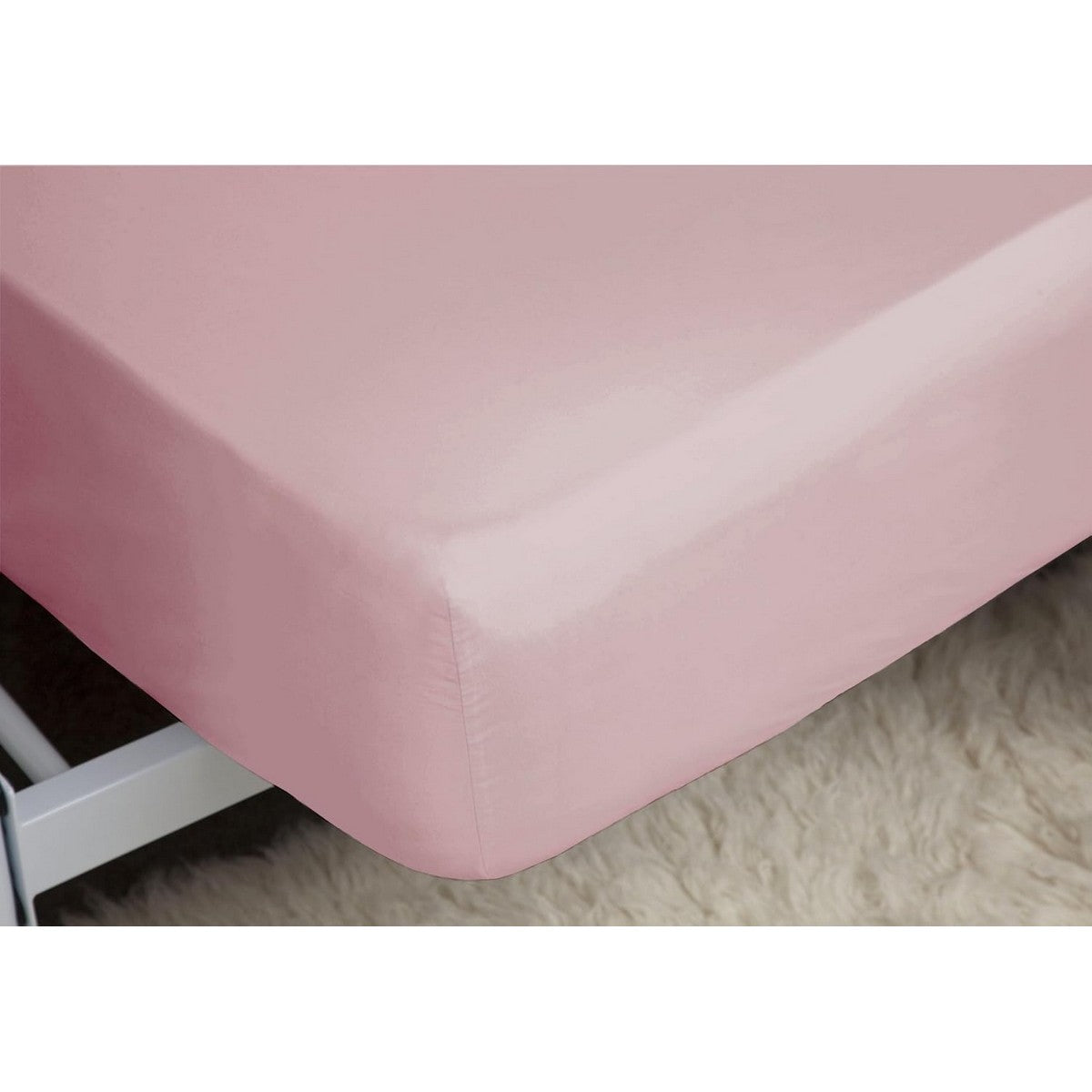 Blush - Back - Belledorm 200 Thread Count Cotton Percale Ultra Deep Fitted Sheet