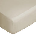 Cream - Back - Belledorm 400 Thread Count Egyptian Cotton Fitted Sheet