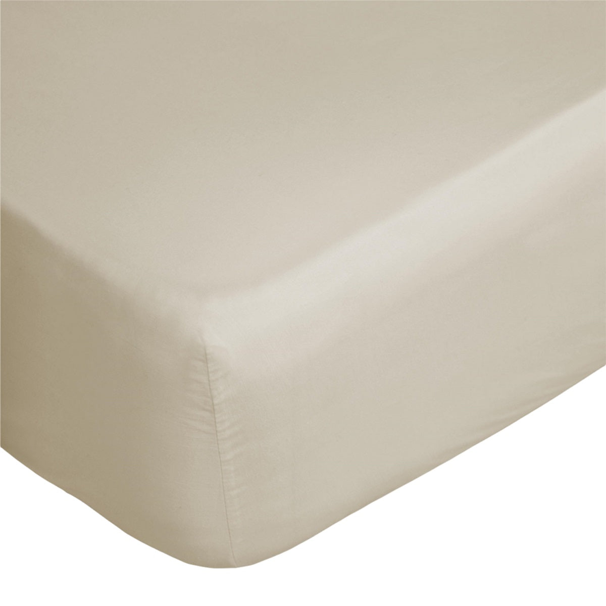 Cream - Back - Belledorm 400 Thread Count Egyptian Cotton Fitted Sheet