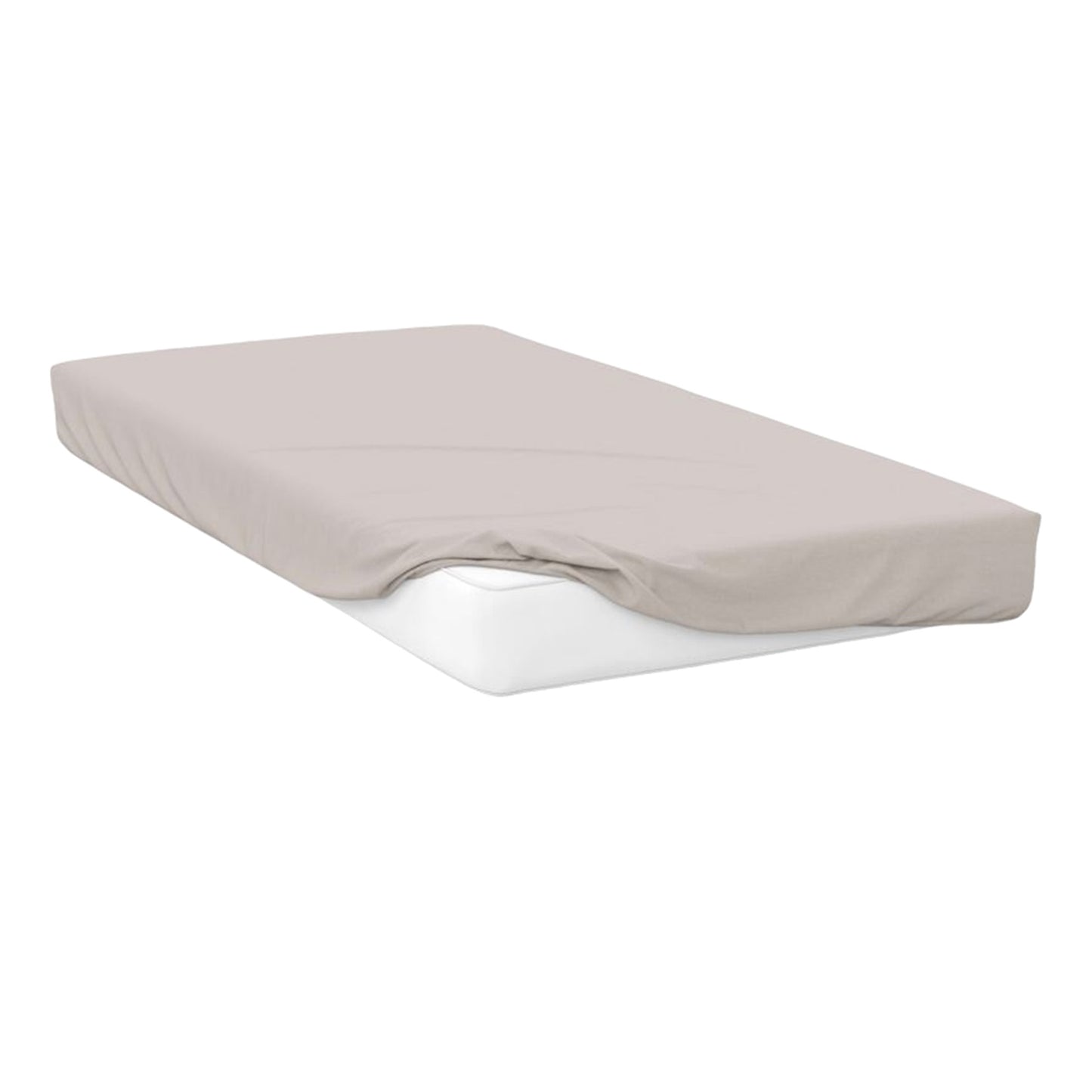 Oyster - Front - Belledorm 400 Thread Count Egyptian Cotton Fitted Sheet