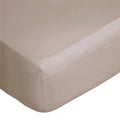Oyster - Back - Belledorm 400 Thread Count Egyptian Cotton Fitted Sheet