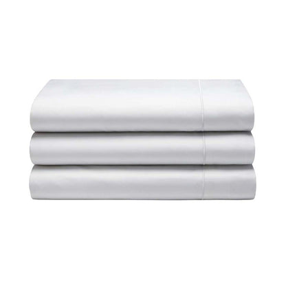 White - Back - Belledorm 400 Thread Count Egyptian Cotton Flat Sheet