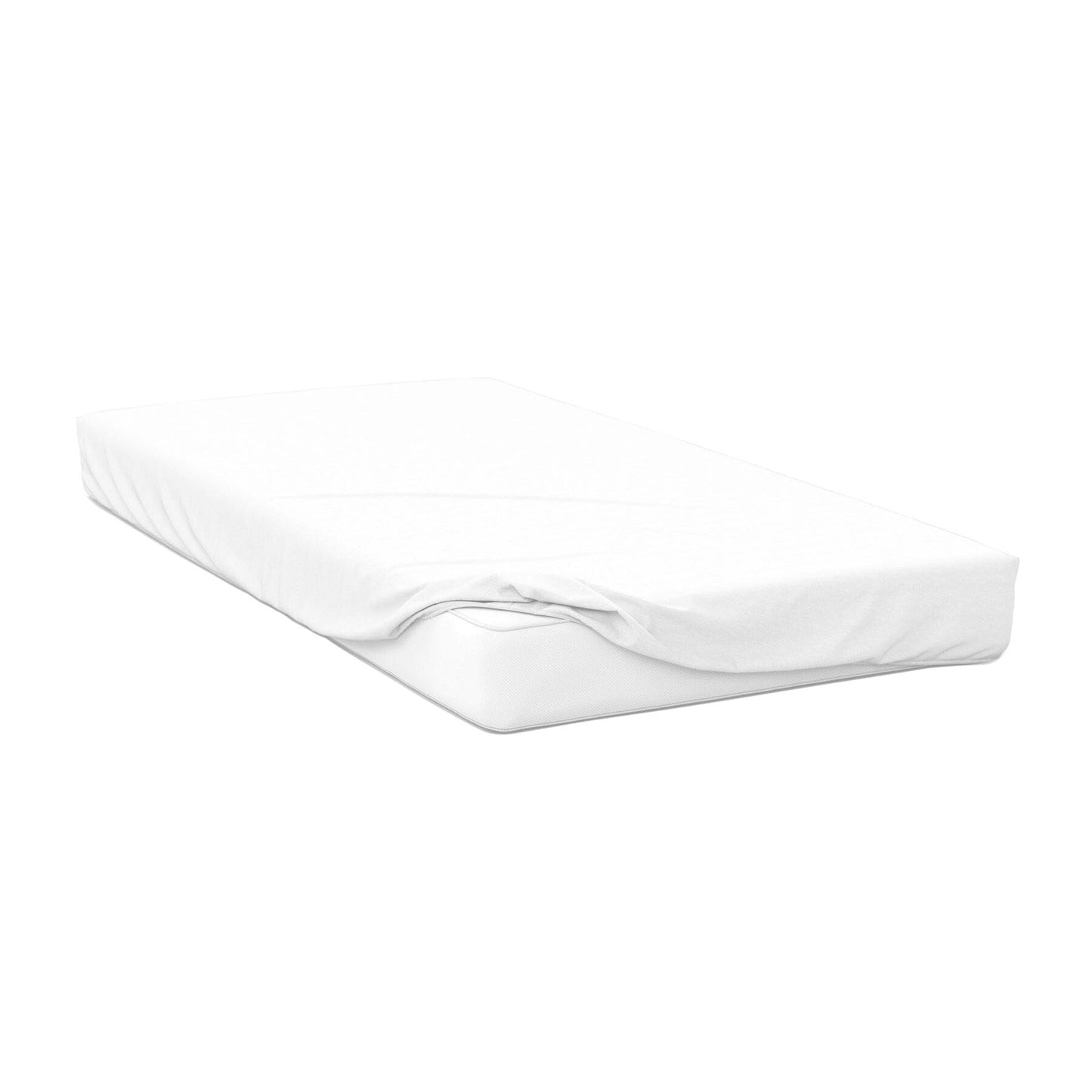 White - Front - Belledorm Jersey Cotton Deep Fitted Sheet