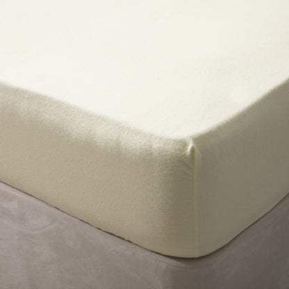Ivory - Back - Belledorm Jersey Cotton Fitted Sheet