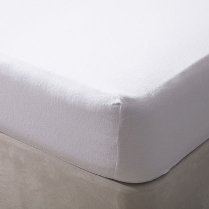 White - Back - Belledorm Jersey Cotton Fitted Sheet
