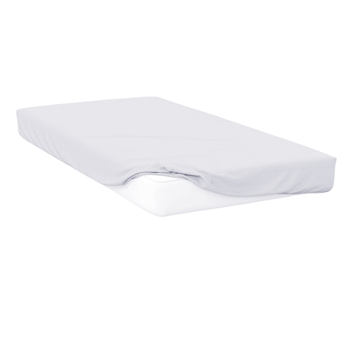 White - Front - Belledorm Jersey Cotton Fitted Sheet