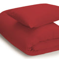 Red - Front - Belledorm Easycare Percale Duvet Cover
