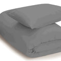 Grey - Front - Belledorm Easycare Percale Duvet Cover