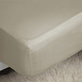 Mushroom - Front - Belledorm Easycare Percale Fitted Sheet