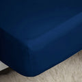 Navy - Front - Belledorm Easycare Percale Fitted Sheet