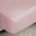 Blush - Front - Belledorm Easycare Percale Fitted Sheet