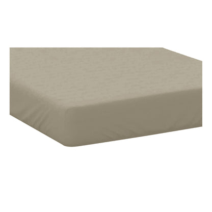 Mushroom - Side - Belledorm Easycare Percale Fitted Sheet