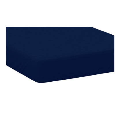 Navy - Side - Belledorm Easycare Percale Fitted Sheet