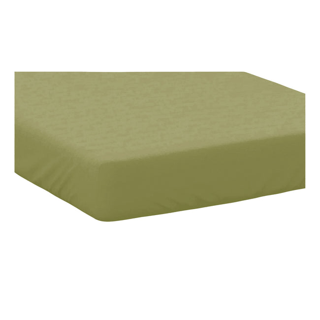 Olive - Back - Belledorm Easycare Percale Fitted Sheet