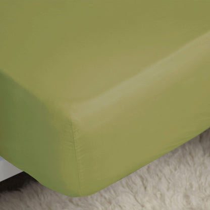 Olive - Side - Belledorm Easycare Percale Fitted Sheet