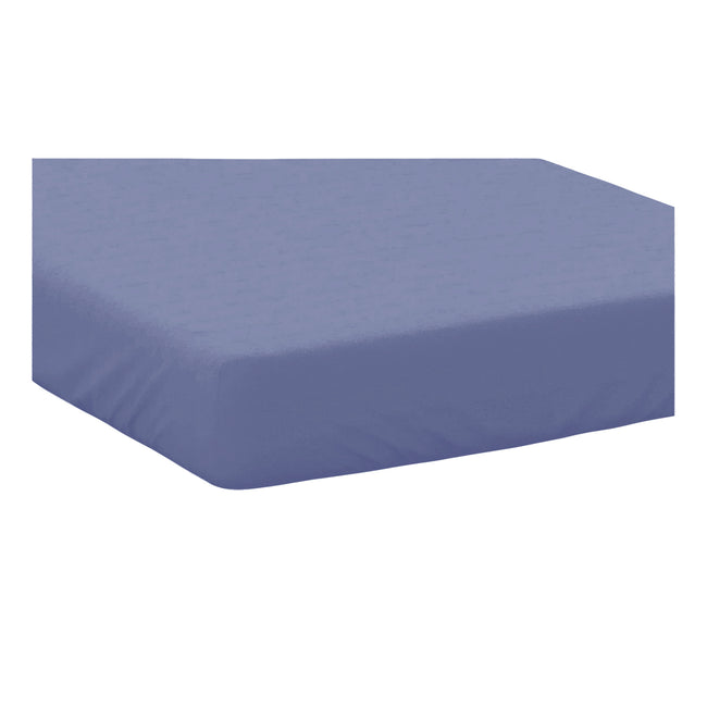 Sky Blue - Side - Belledorm Easycare Percale Fitted Sheet