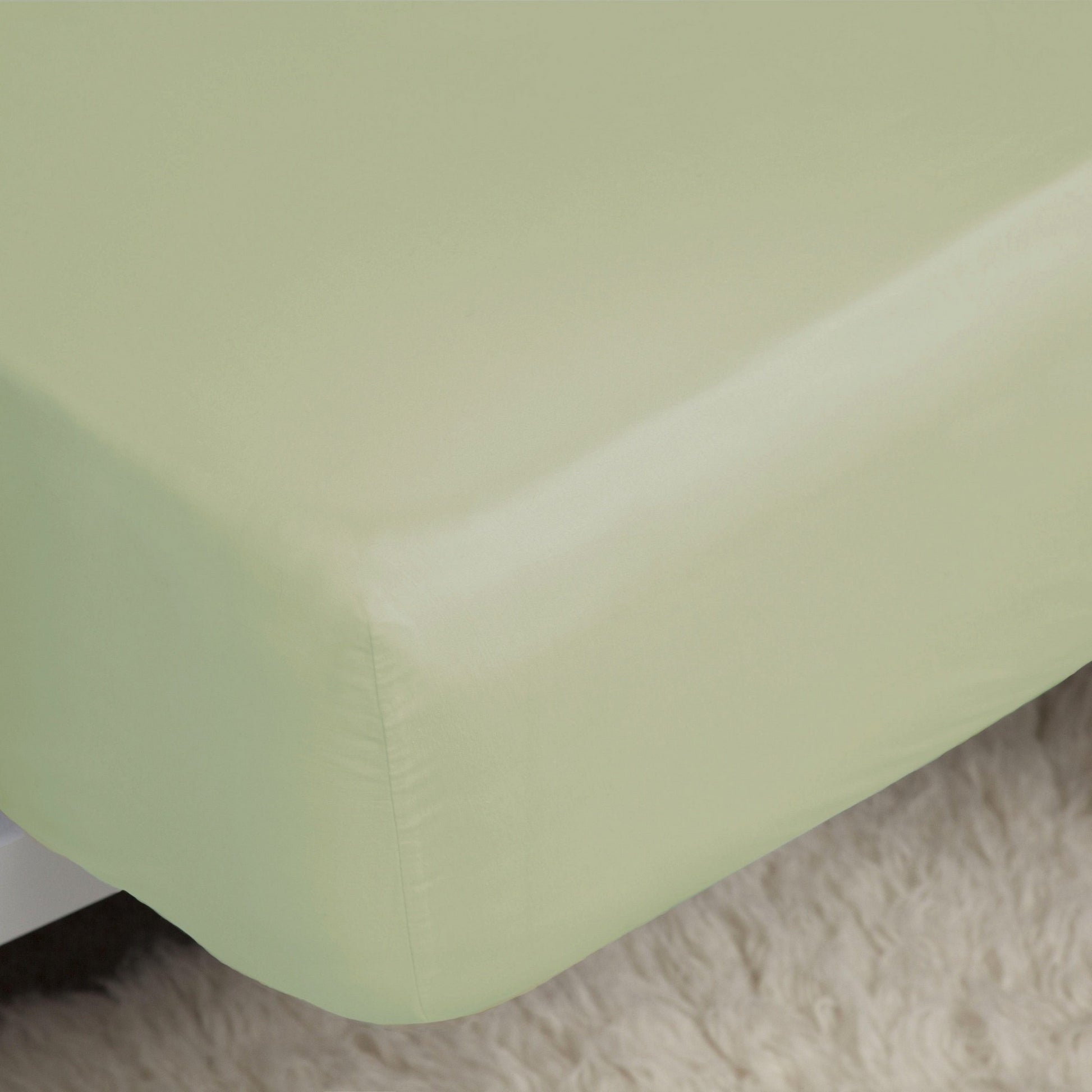 Green Apple - Side - Belledorm Easycare Percale Fitted Sheet