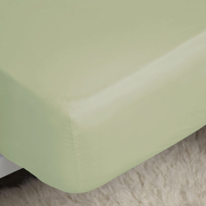 Green Apple - Side - Belledorm Easycare Percale Fitted Sheet