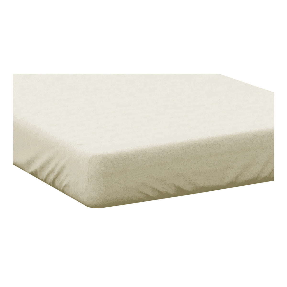 Cream - Side - Belledorm Easycare Percale Fitted Sheet