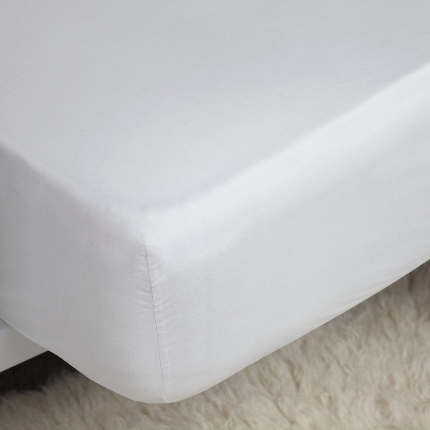 White - Side - Belledorm Easycare Percale Fitted Sheet