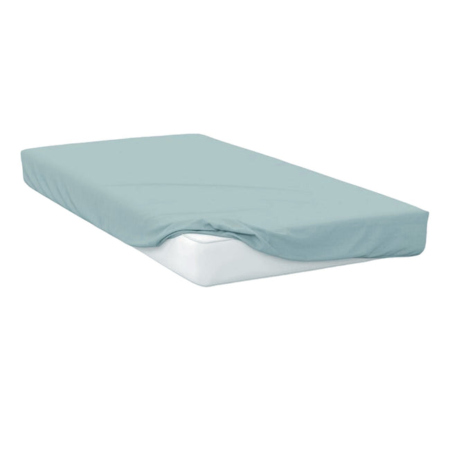Teal - Front - Belledorm Easycare Percale Fitted Sheet