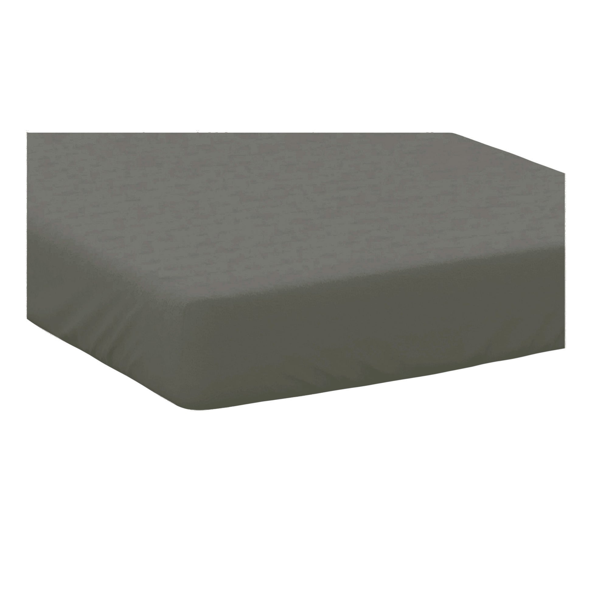 Grey - Back - Belledorm Easycare Percale Extra Deep Fitted Sheet