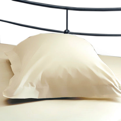 Cream - Front - Belledorm Easycare Percale Oxford Pillowcase