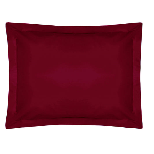 Red - Front - Belledorm Easycare Percale Oxford Pillowcase