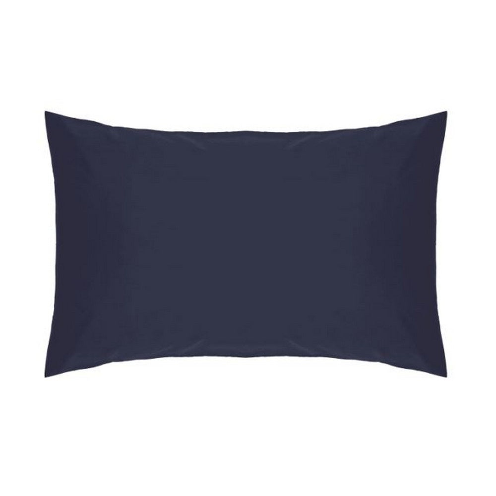 Navy - Front - Belledorm Easycare Percale Housewife Pillowcase