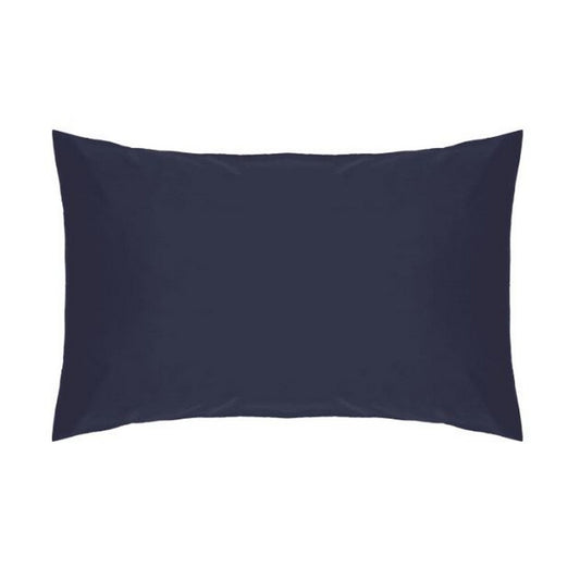 Navy - Front - Belledorm Easycare Percale Housewife Pillowcase