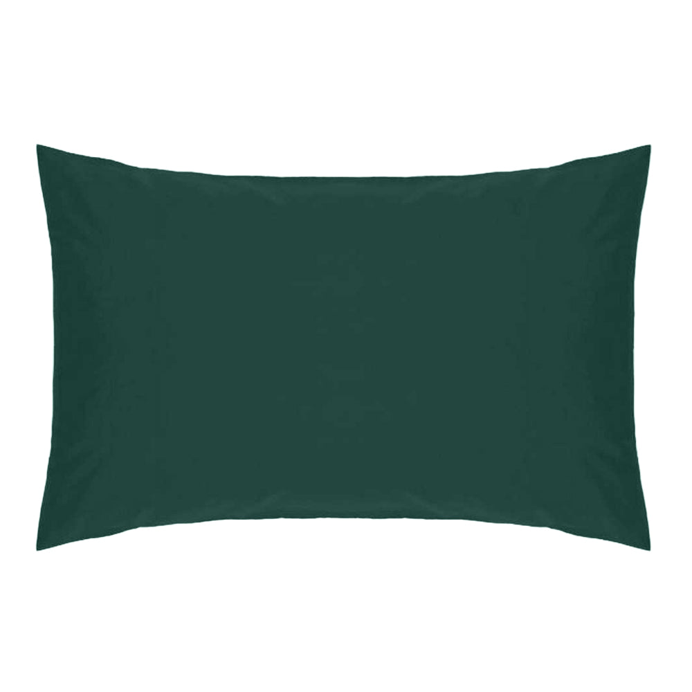 Bottle Green - Front - Belledorm Easycare Percale Housewife Pillowcase