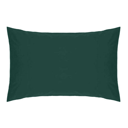 Bottle Green - Front - Belledorm Easycare Percale Housewife Pillowcase