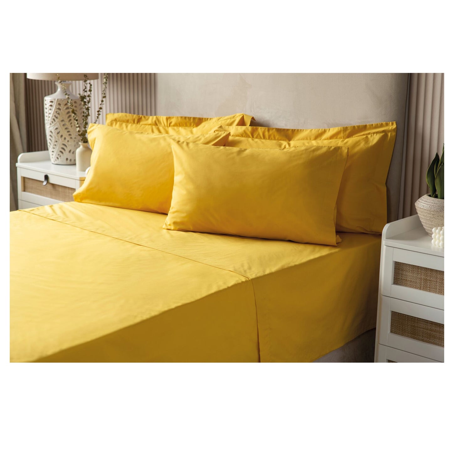 Saffron - Back - Belledorm Easycare Percale Platform Valance
