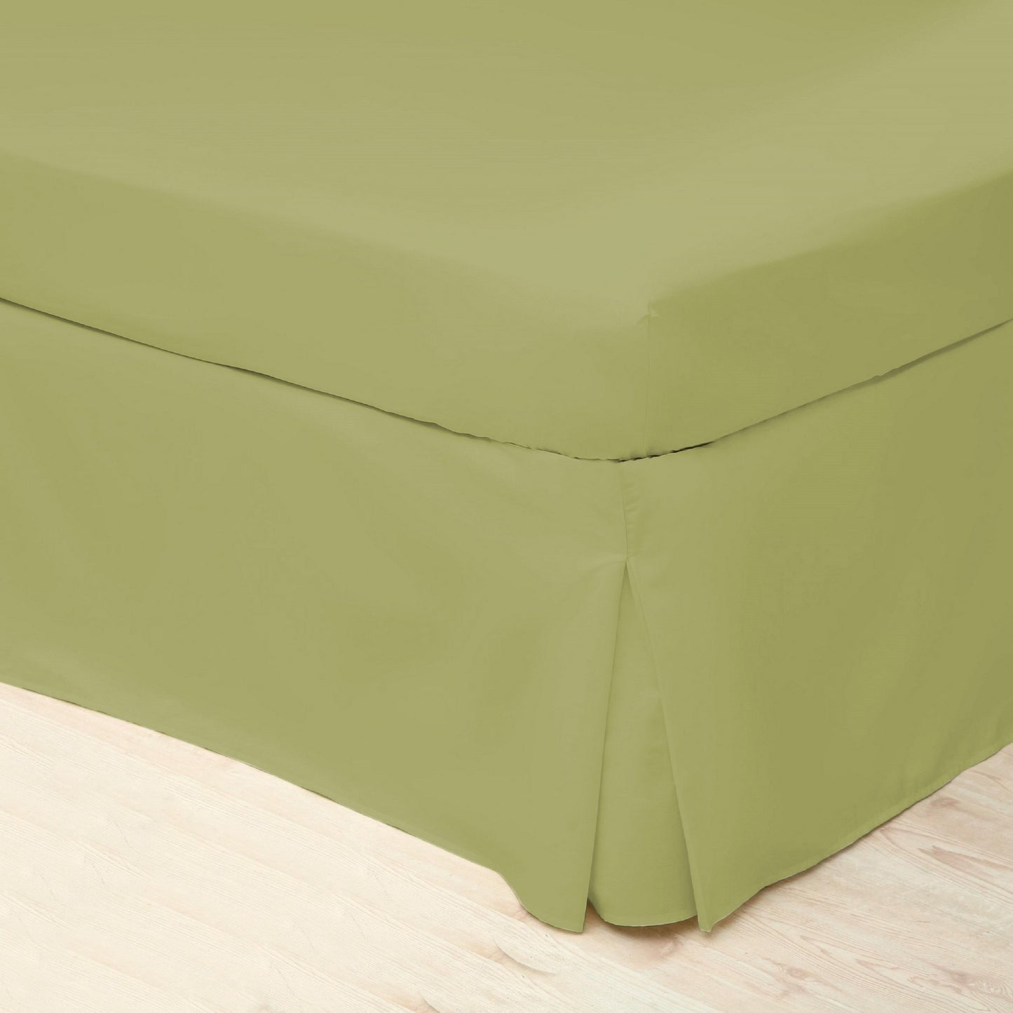 Olive - Front - Belledorm Easycare Percale Platform Valance