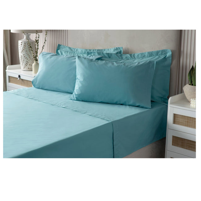 Teal - Back - Belledorm Easycare Percale Platform Valance