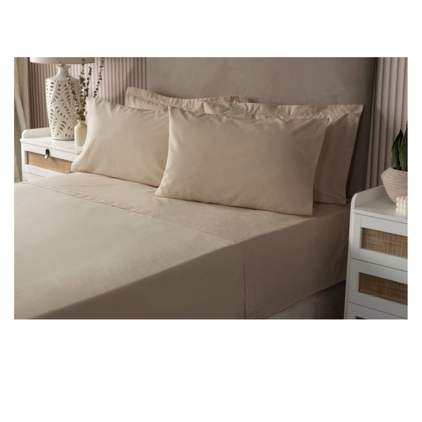 Walnut Whip - Back - Belledorm Easycare Percale Platform Valance