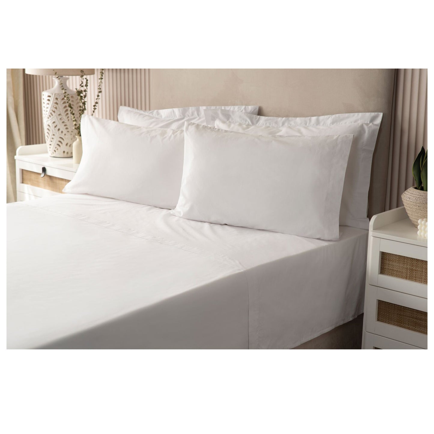 White - Back - Belledorm Easycare Percale Platform Valance