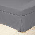 Grey - Front - Belledorm Easycare Percale Platform Valance